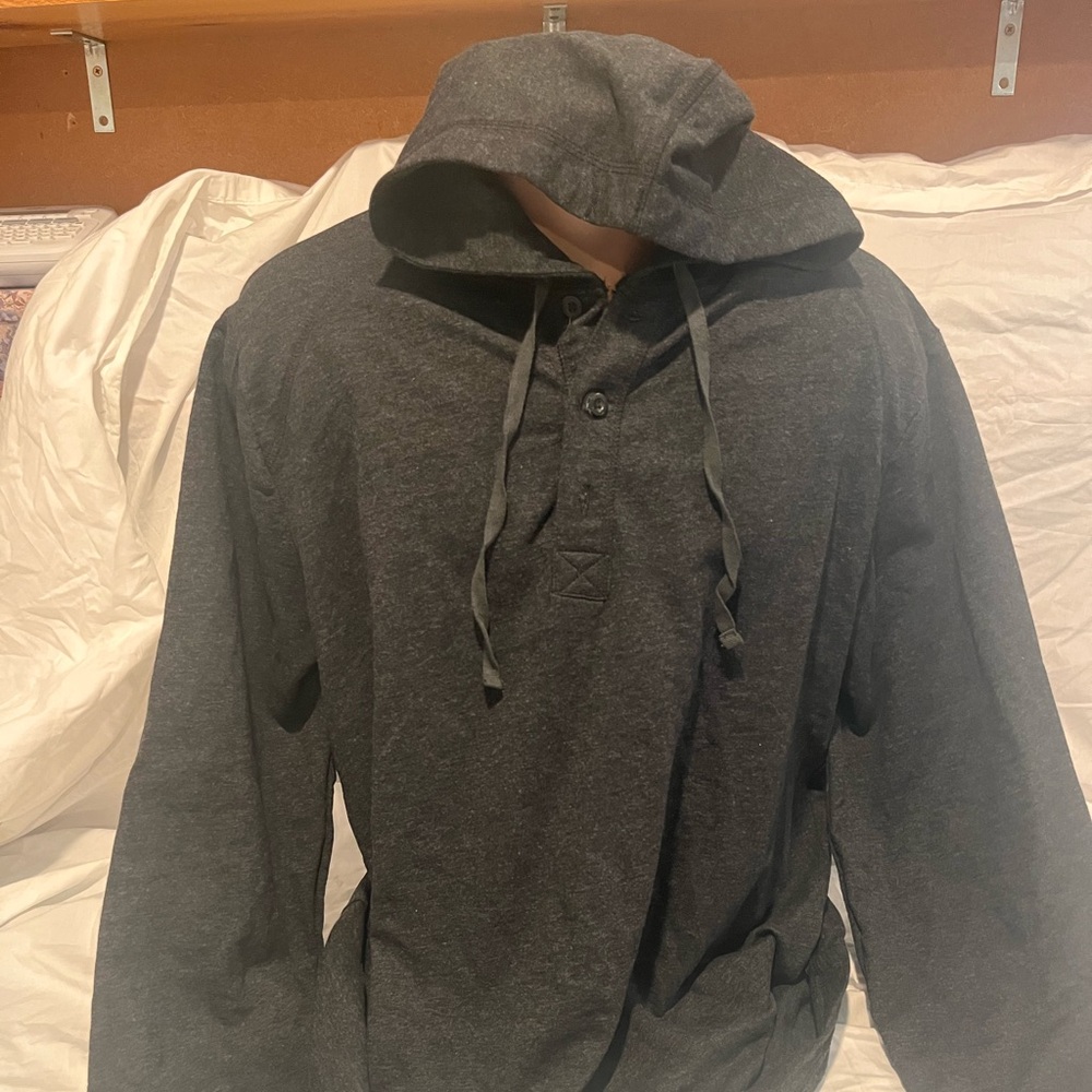 Lightweight sweatshirt/ heavy shirt with hoodie
